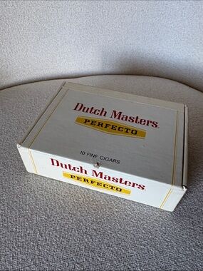 Dutch Masters Perfecto White and Yellow Cigar Box